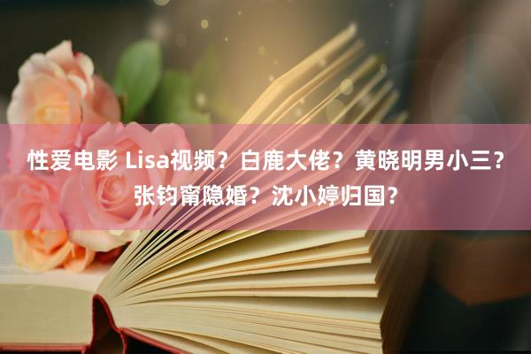 性爱电影 Lisa视频？白鹿大佬？黄晓明男小三？张钧甯隐婚？沈小婷归国？