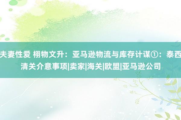 夫妻性爱 栩物文升：亚马逊物流与库存计谋①：泰西清关介意事项|卖家|海关|欧盟|亚马逊公司