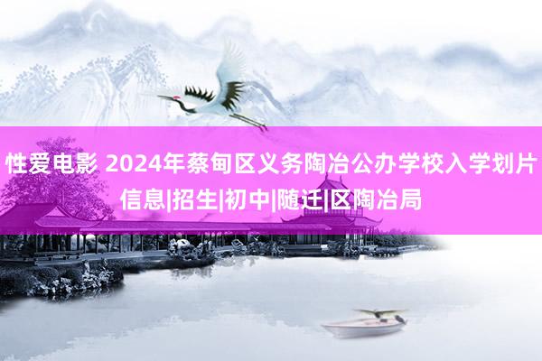 性爱电影 2024年蔡甸区义务陶冶公办学校入学划片信息|招生|初中|随迁|区陶冶局